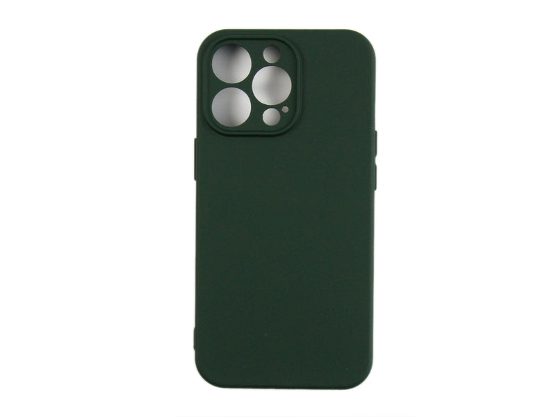 Rixus For iPhone 13 Pro Soft TPU Phone Case Dark Green