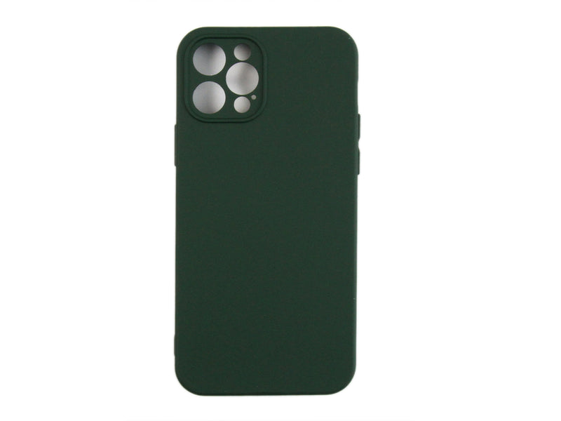 Rixus For iPhone 12 Pro Soft TPU Phone Case Dark Green