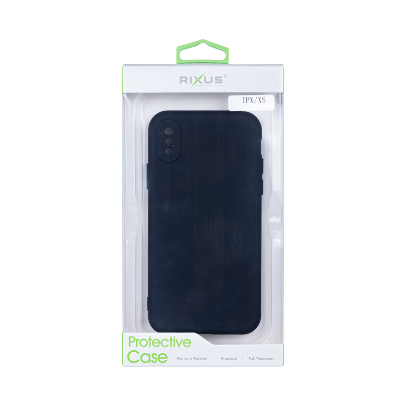 Rixus For iPhone X, XS Soft TPU Phone Case Black