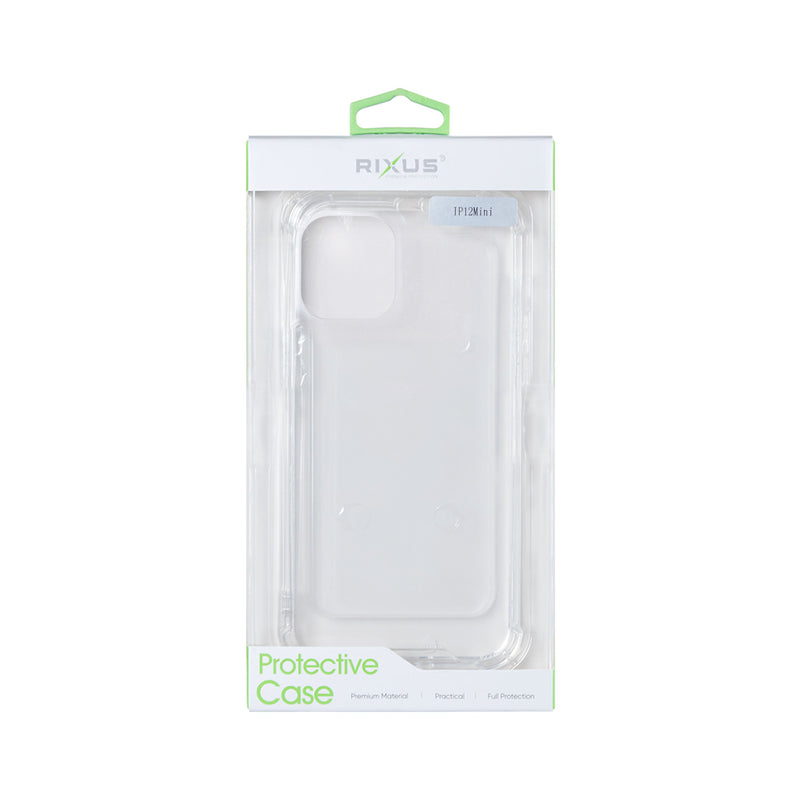 Rixus For iPhone 12 Mini Anti-Burst Case Transparent