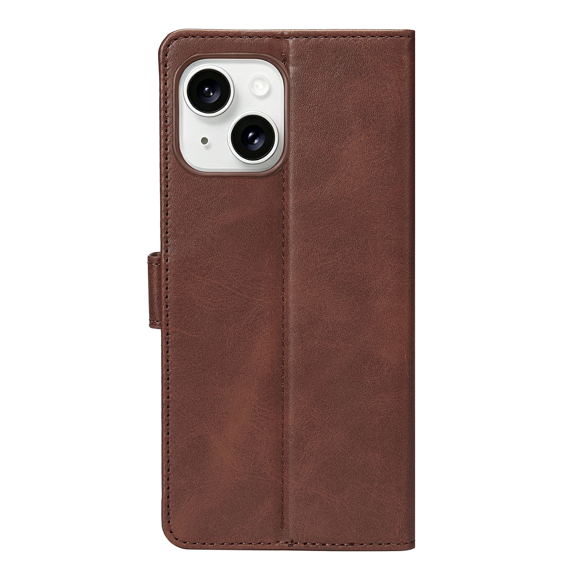 Rixus Bookcase For Apple iPhone 15 Brown