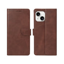 Rixus Bookcase For Apple iPhone 15 Brown