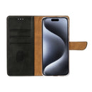 Rixus Bookcase For Apple iPhone 15 Pro Black