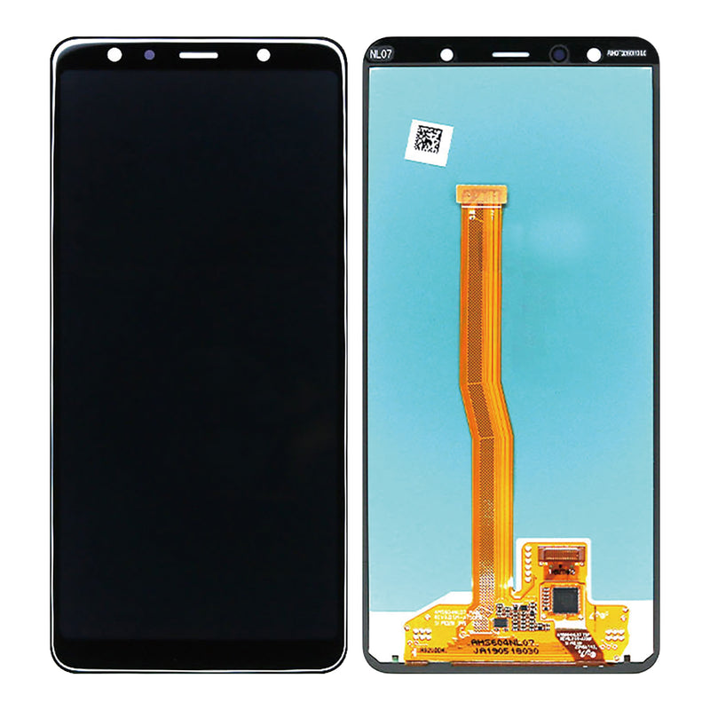Samsung Galaxy A7 A750F (2018) Display And Digitizer Without Frame Black Service Pack
