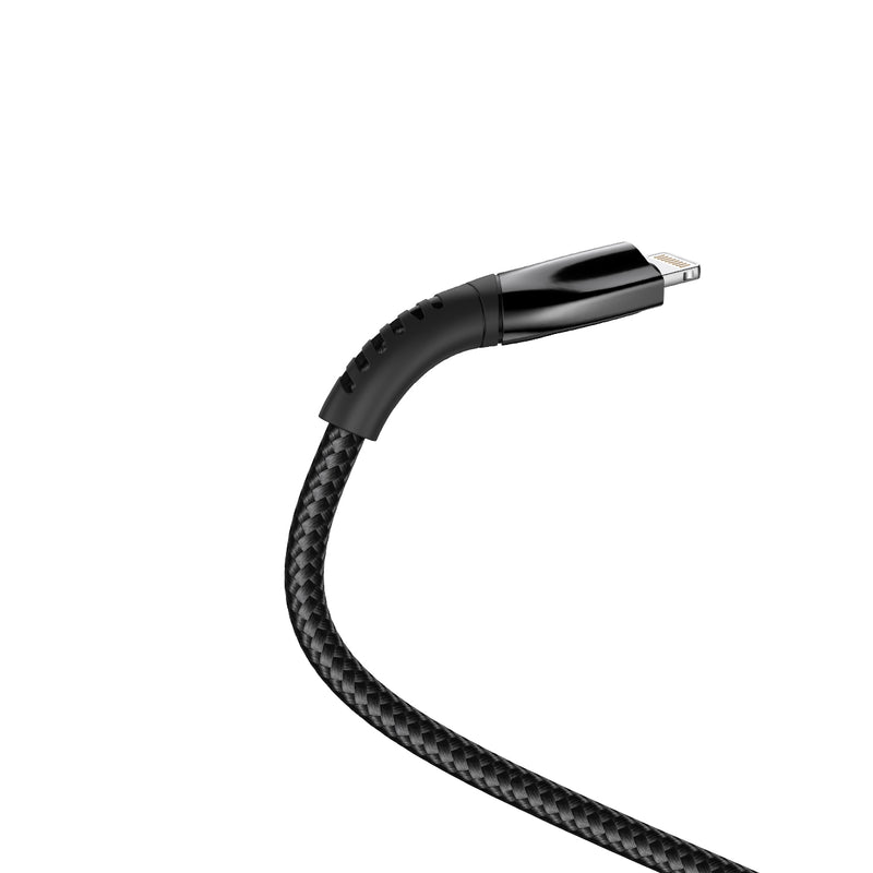 Rixus RXUC30AL Alloy USB To Lightning Data Cable 100CM Black