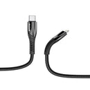 Rixus RXUC30L  Alloy USB-C To Lightning Data Cable Metal Gray
