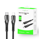 Rixus RXUC30L  Alloy USB-C To Lightning Connector Data Cable Metal Gray