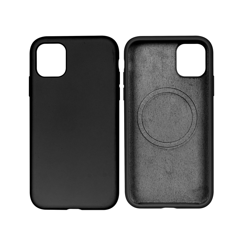 Rixus For iPhone 11 Soft TPU Phone Case With MagSafe Black