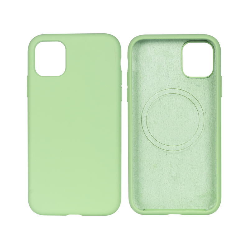 Rixus For iPhone 11 Soft TPU Phone Case With MagSafe Matcha