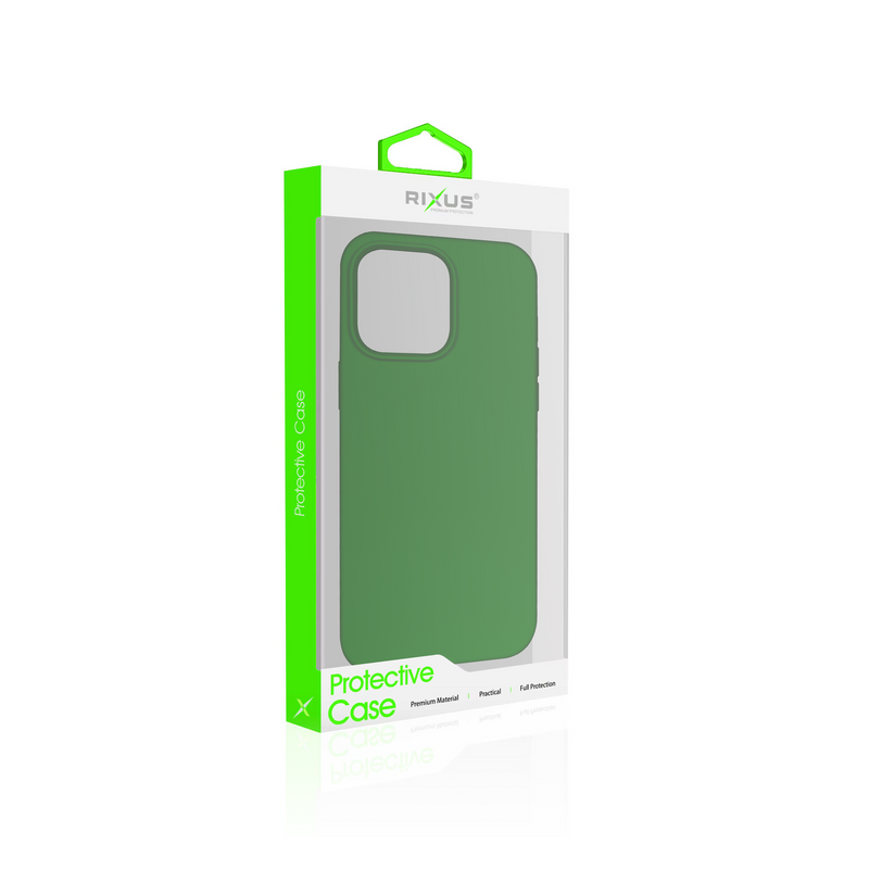 Rixus For iPhone 11 Pro Max Soft TPU Phone Case With MagSafe Dark Green