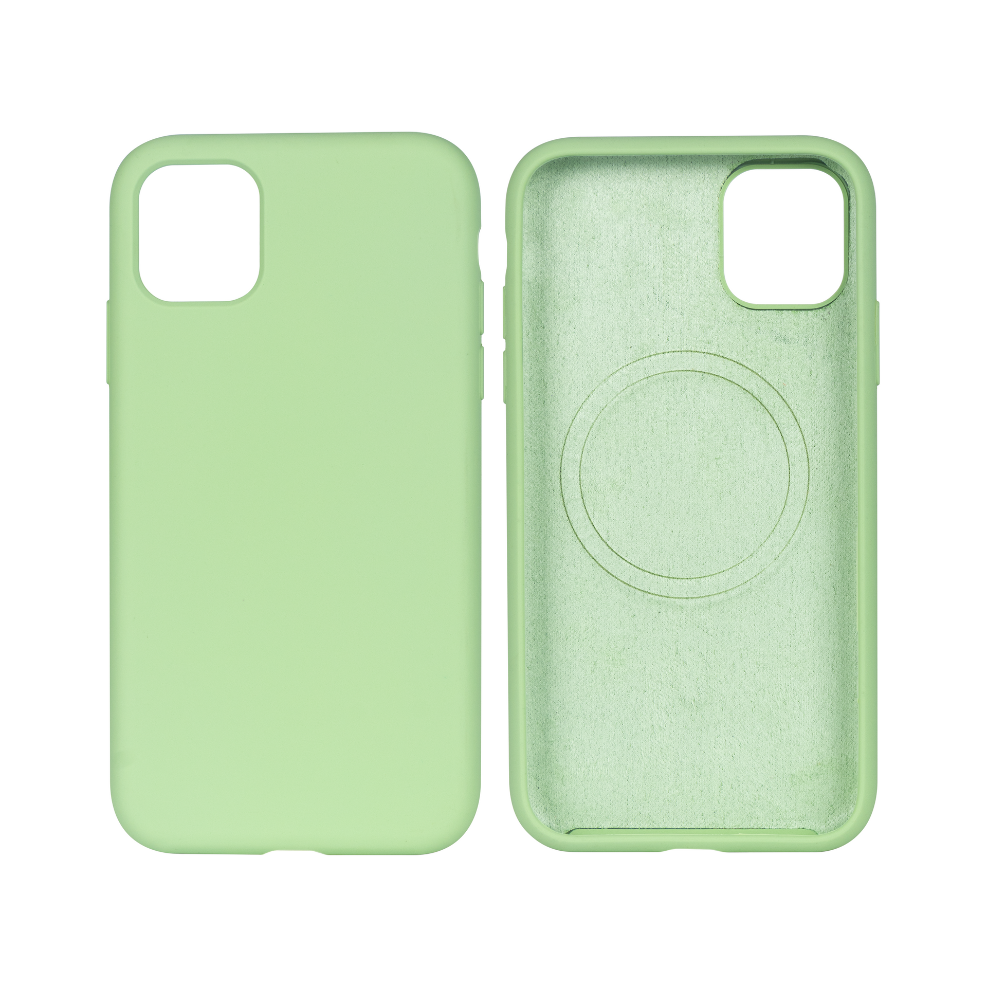 Rixus Soft TPU Phone Case With MagSafe Compatible For Apple iPhone 11 Pro Max Matcha
