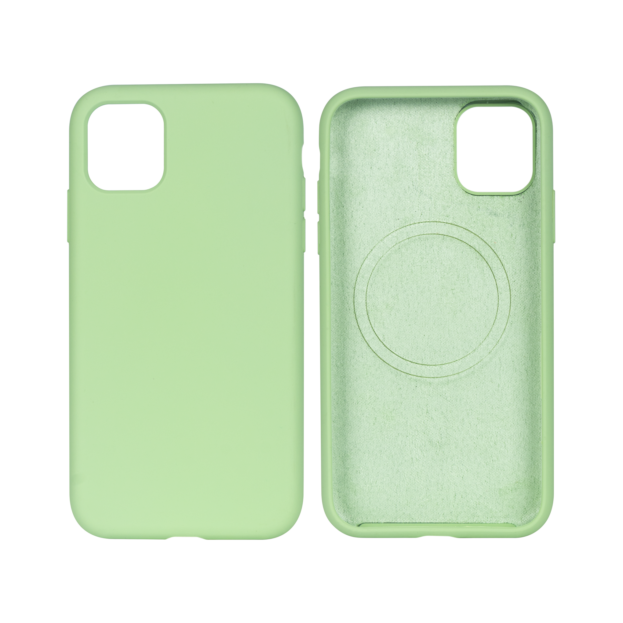 Rixus Soft TPU Phone Case With MagSafe Compatible For Apple iPhone 12, 12 Pro Matcha