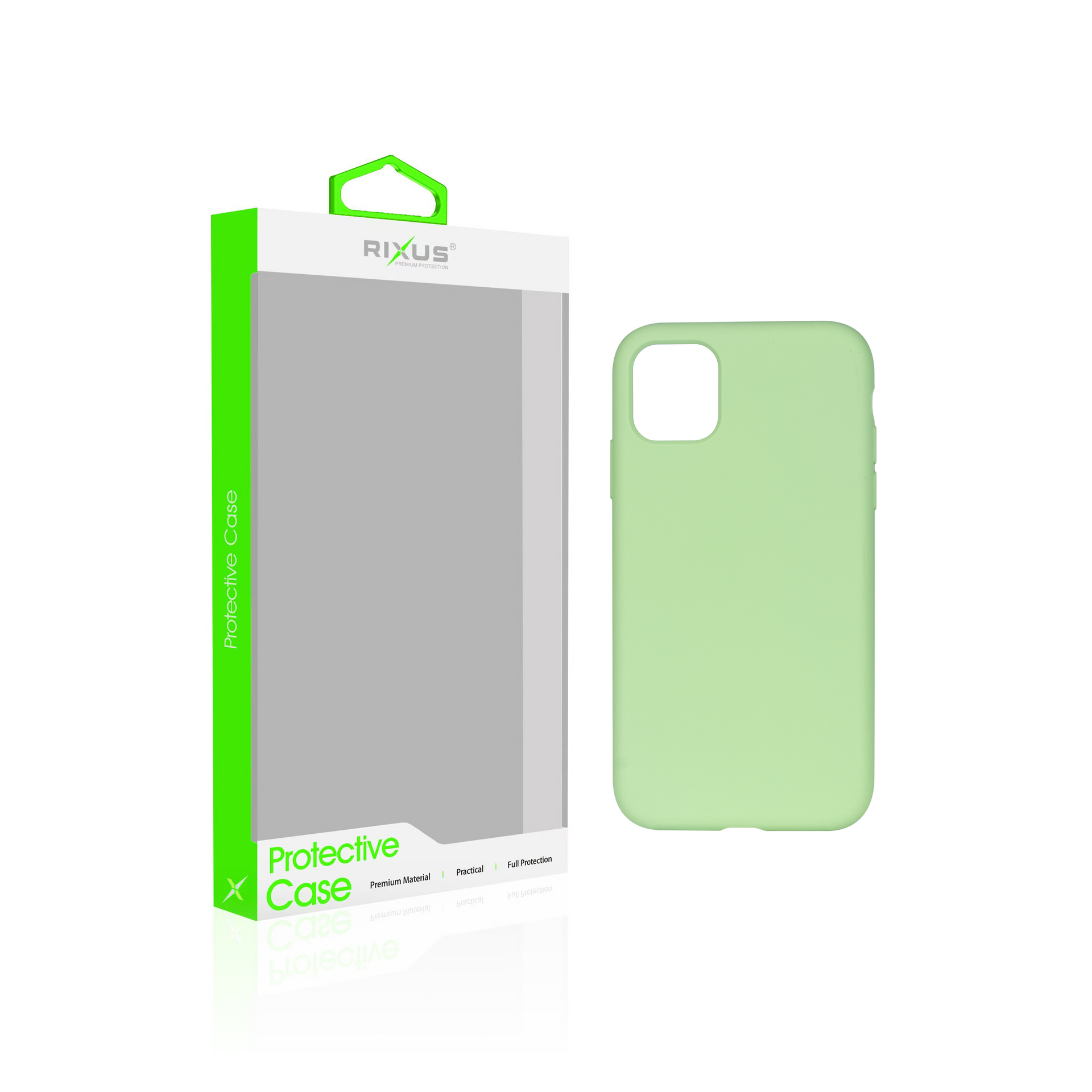 Rixus Soft TPU Phone Case With MagSafe Compatible For Apple iPhone 12, 12 Pro Matcha