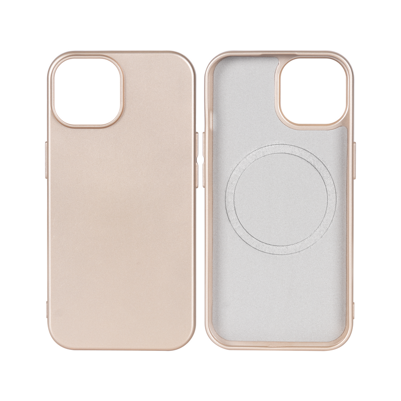 Rixus For iPhone 12 Mini Soft TPU Phone Case With MagSafe Gold