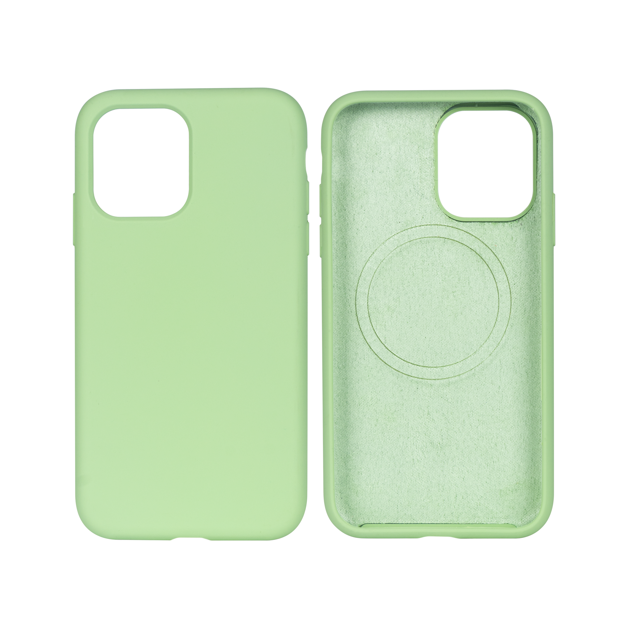 Rixus Soft TPU Phone Case With MagSafe Compatible For Apple iPhone 12 Pro Max Matcha