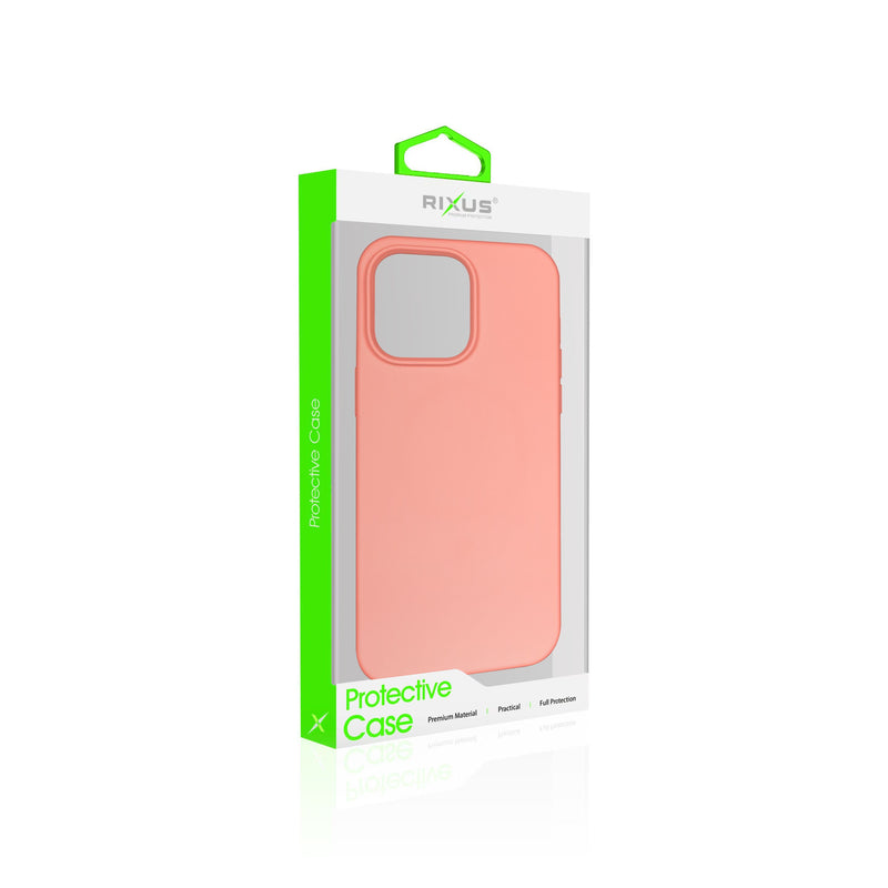 Rixus For iPhone 12 Pro Max Soft TPU Phone Case With MagSafe Pink