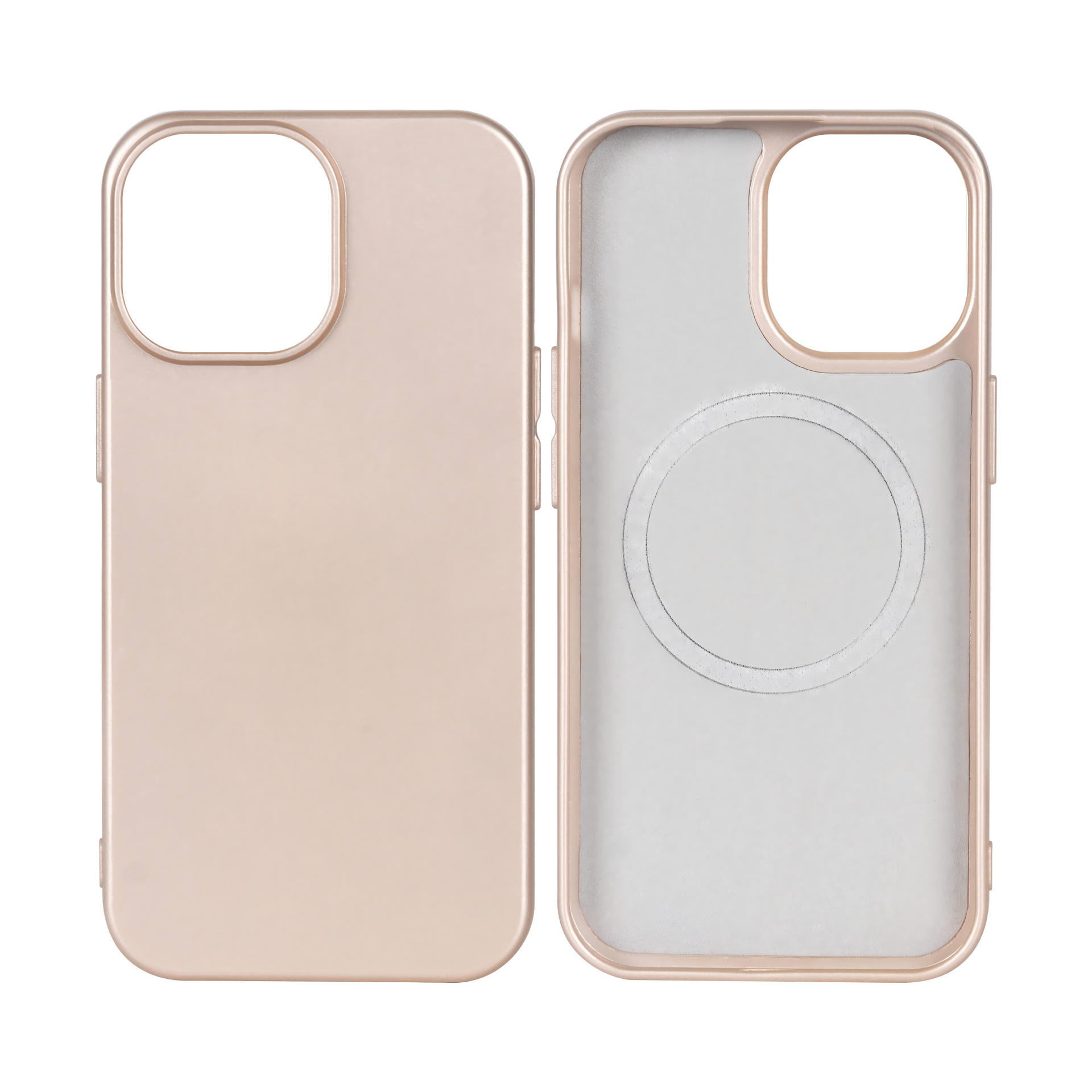 Rixus Soft TPU Phone Case With MagSafe Compatible For Apple iPhone 12 Pro Max Gold