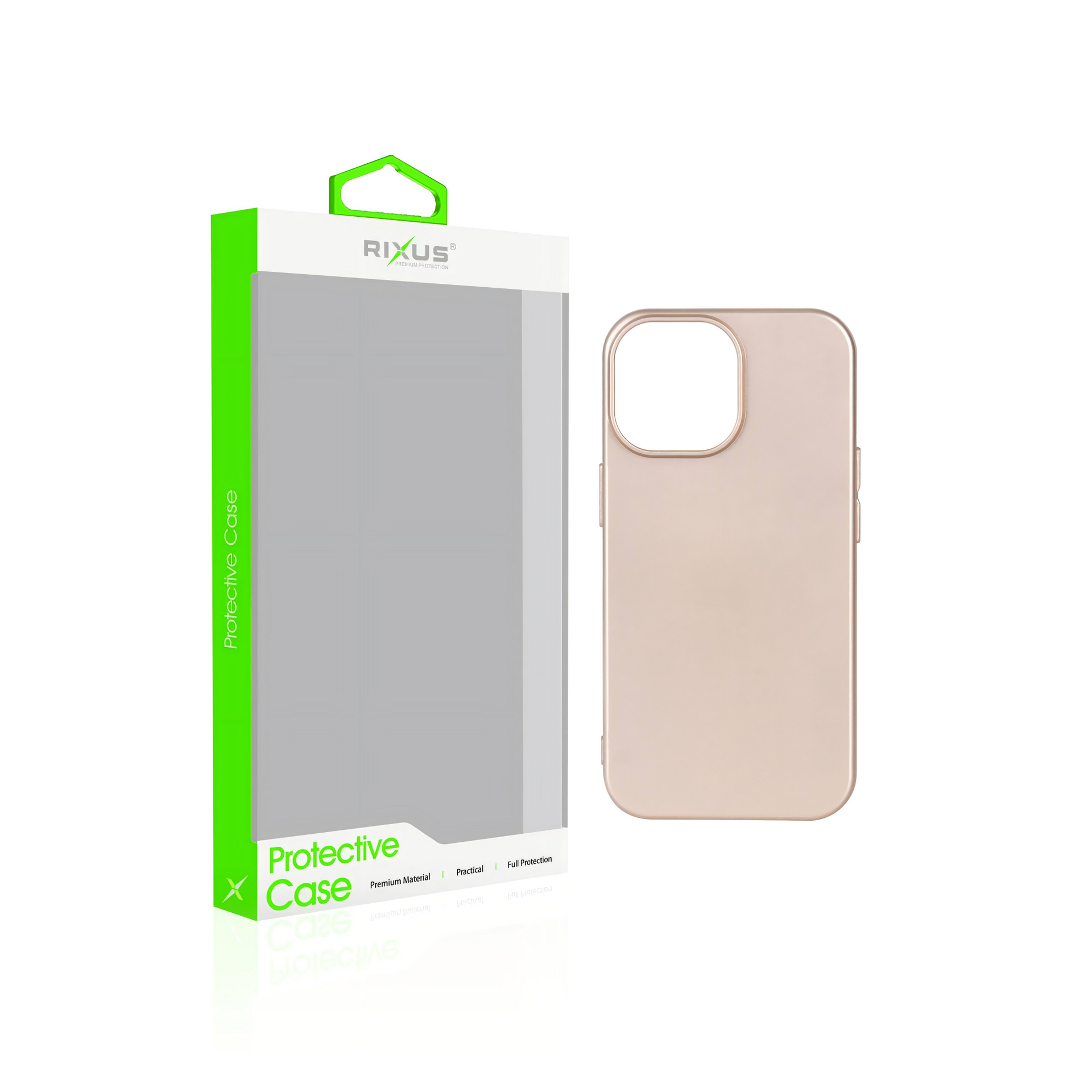 Rixus Soft TPU Phone Case With MagSafe Compatible For Apple iPhone 12 Pro Max Gold
