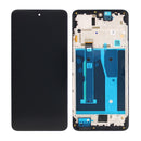 Motorola G84 5G Display And Digitizer With Frame Black Service Pack