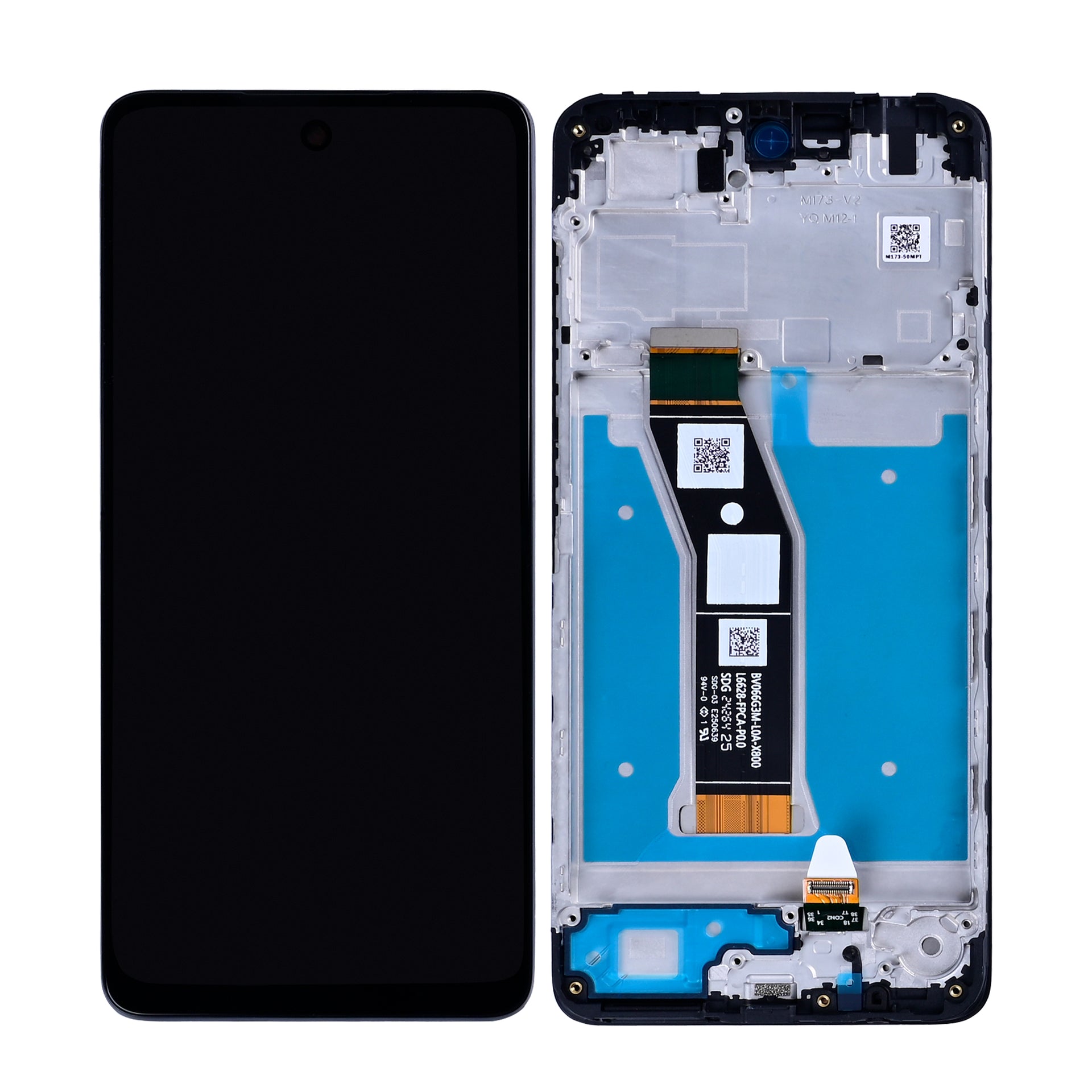 Motorola Moto G04 Display And Digitizer With Frame Black Service Pack
