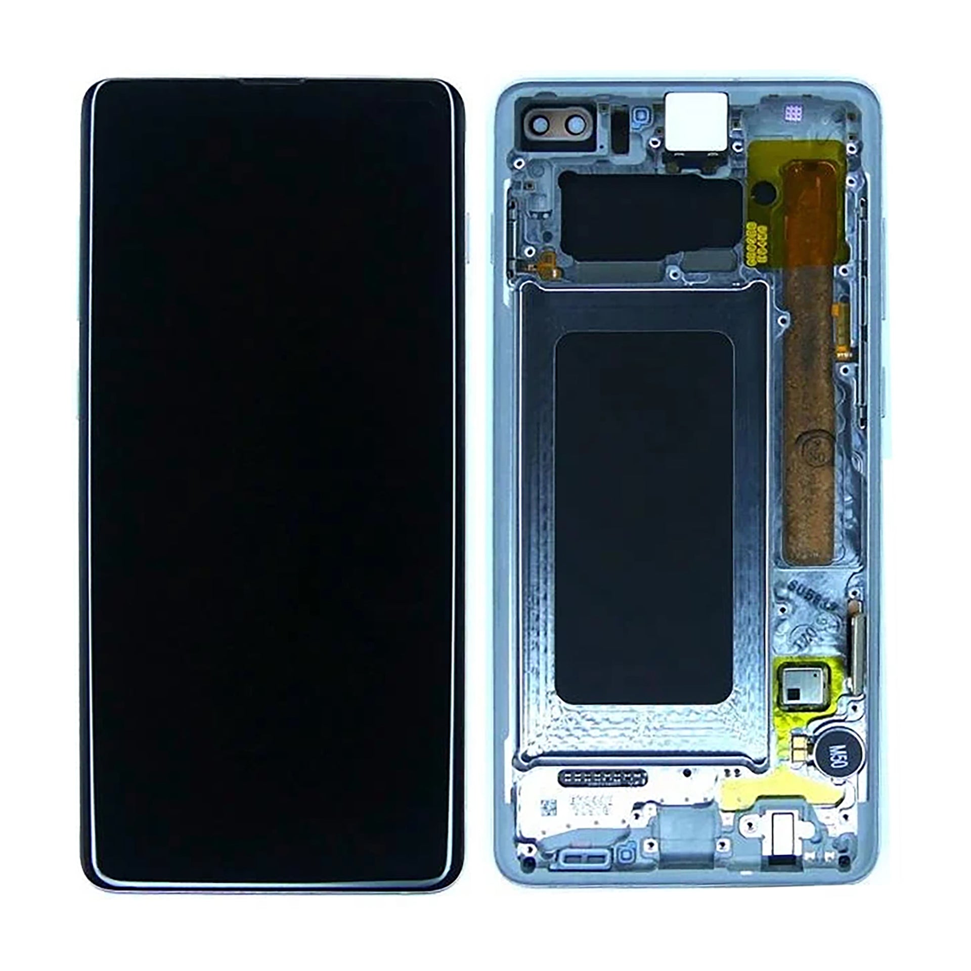 Samsung Galaxy S10 Plus G975F Display And Digitizer With Frame Prism White Service Pack