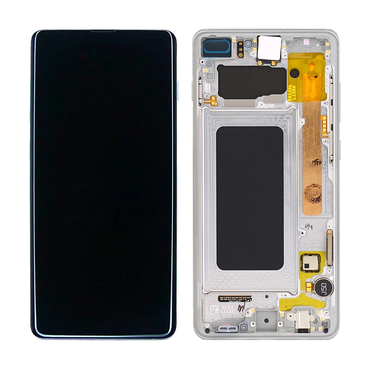 Samsung Galaxy S10 Plus G975F Display And Digitizer With Frame Prism White Service Pack