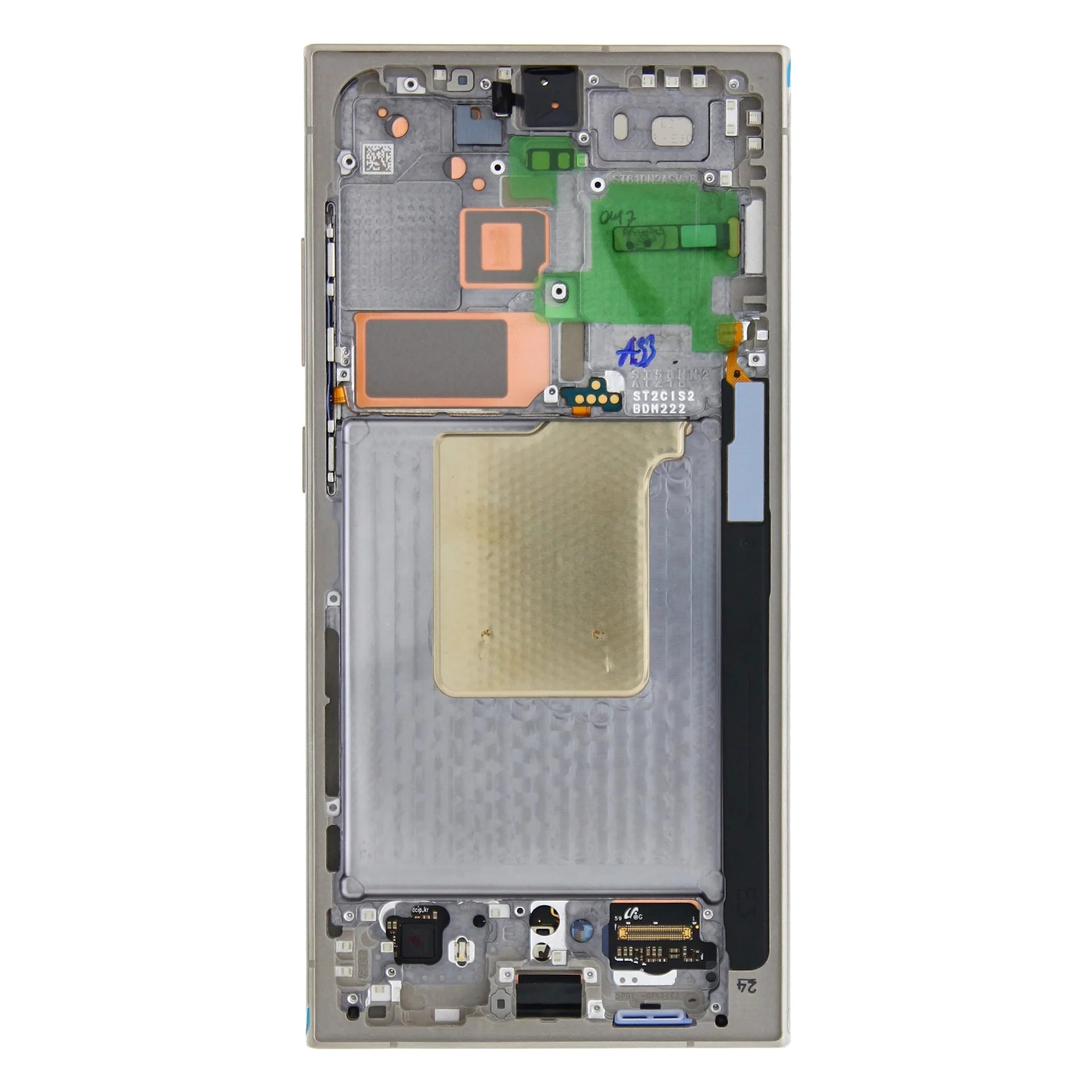 Samsung Galaxy S24 Ultra S928 Display And Digitizer With Frame Titanium Grey Pre-Assembled