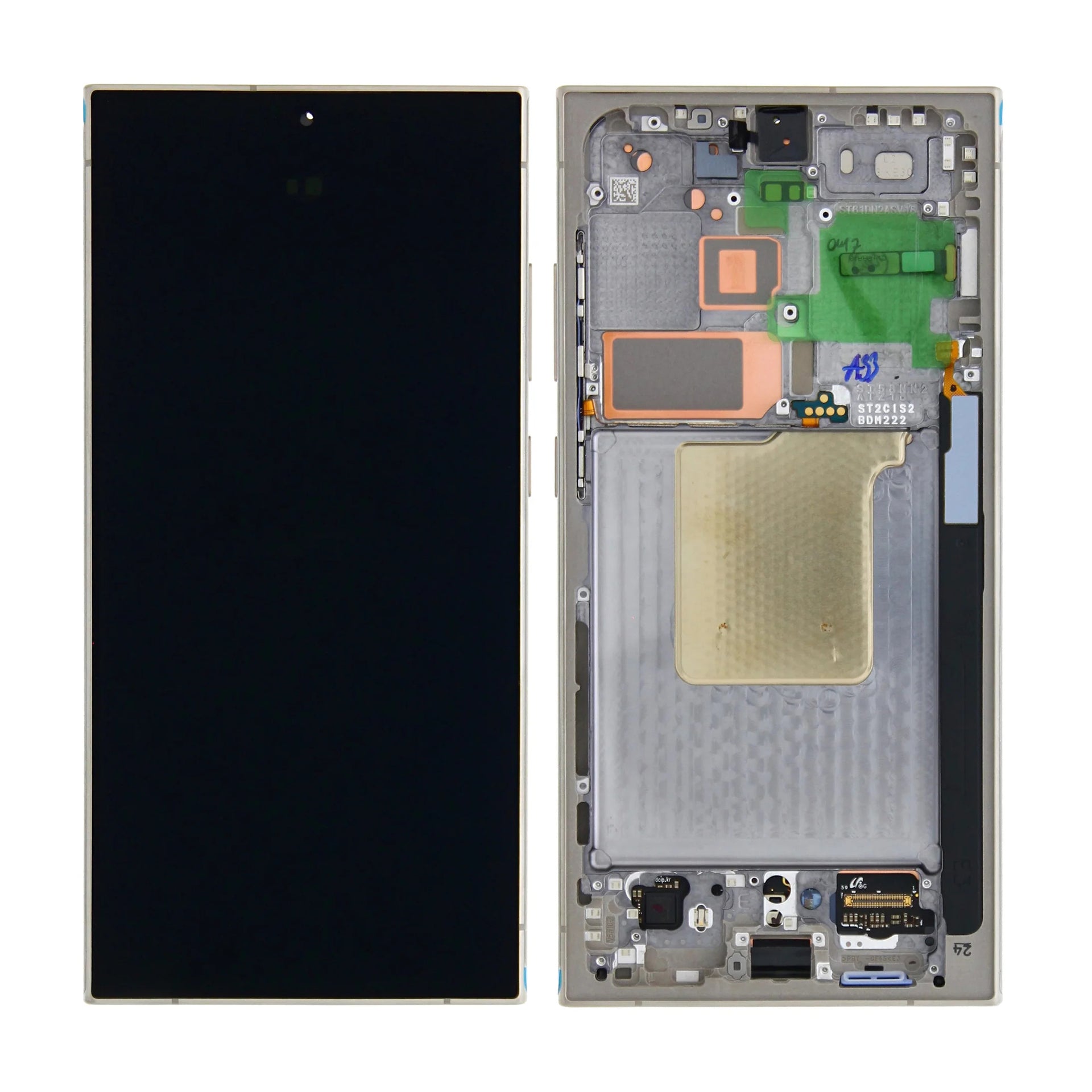 Samsung Galaxy S24 Ultra S928 Display And Digitizer With Frame Titanium Grey Pre-Assembled