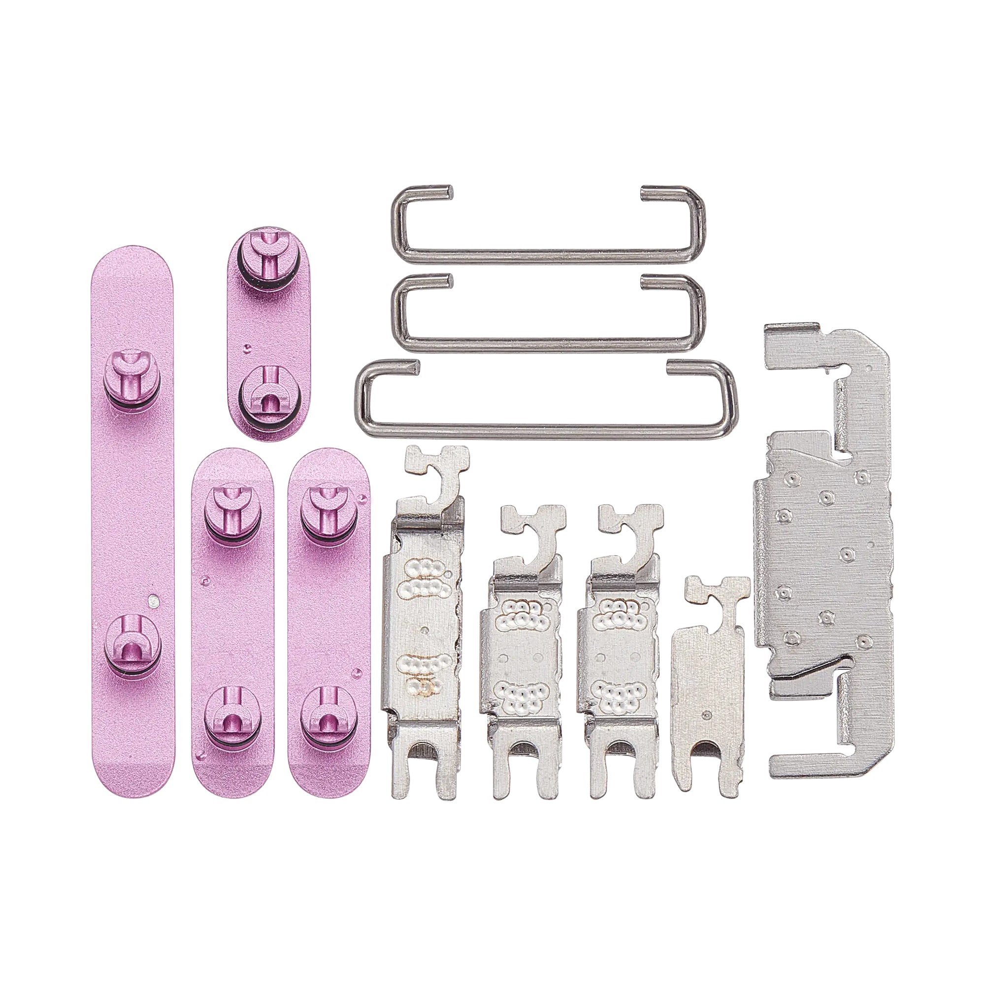 For Apple iPhone 16, 16 Plus Side Button Set Pink Compatible (4pcs）