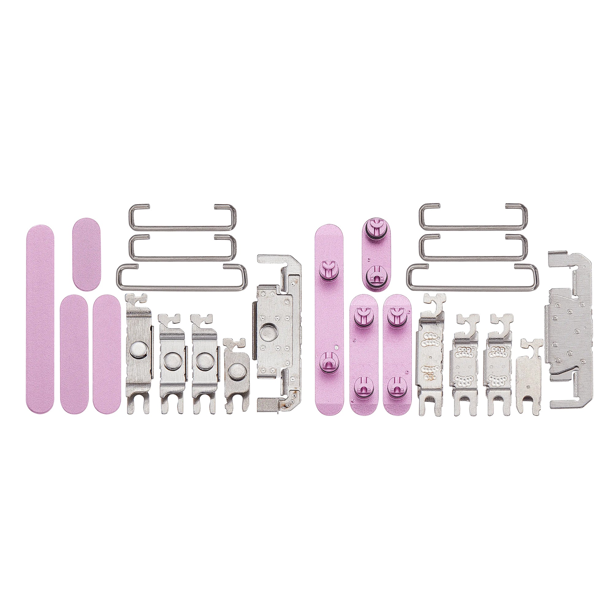 For Apple iPhone 16, 16 Plus Side Button Set Pink Compatible (4pcs）
