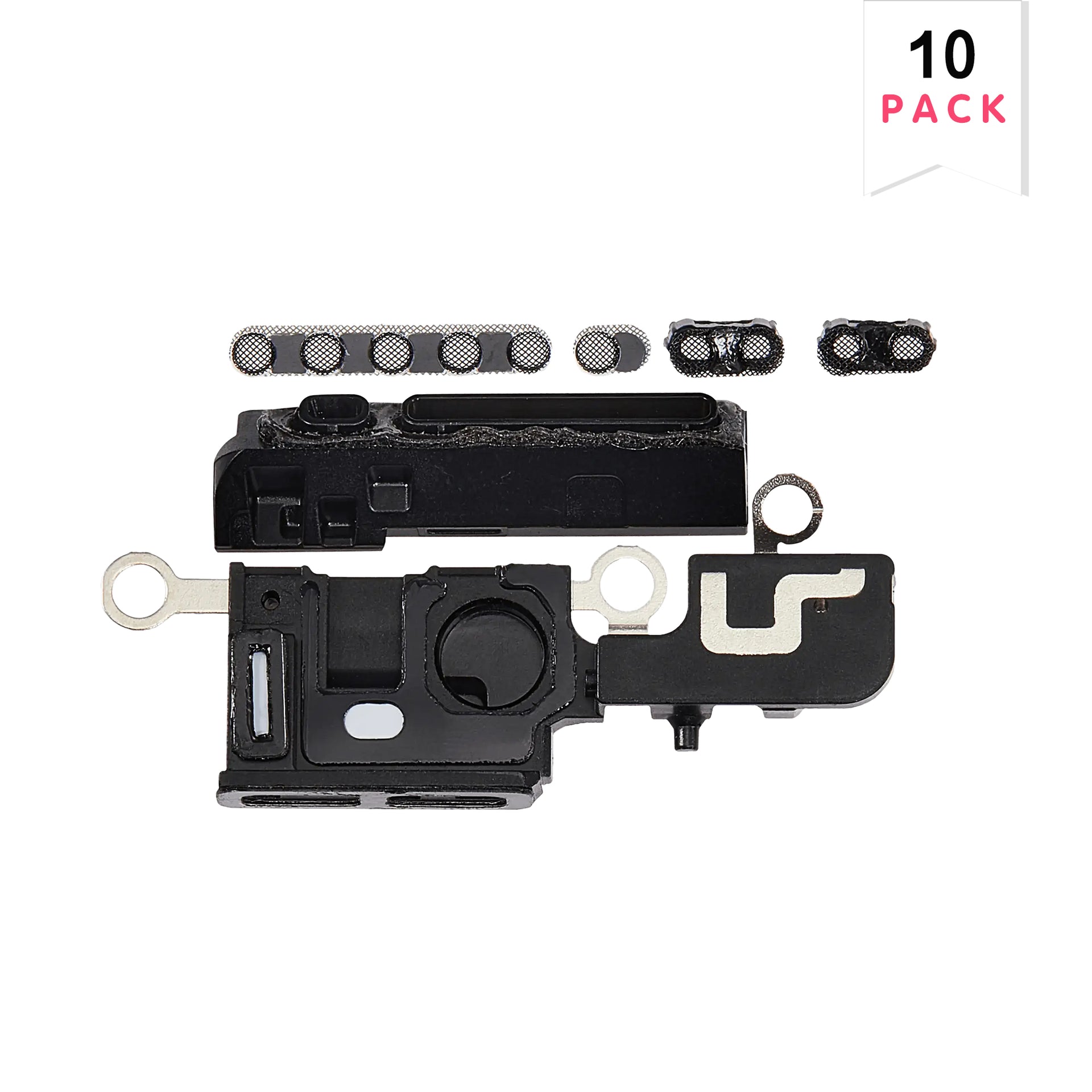For Apple iPhone 16 Plus Loudspeaker And Microphone Mesh Black Compatible (10pcs)