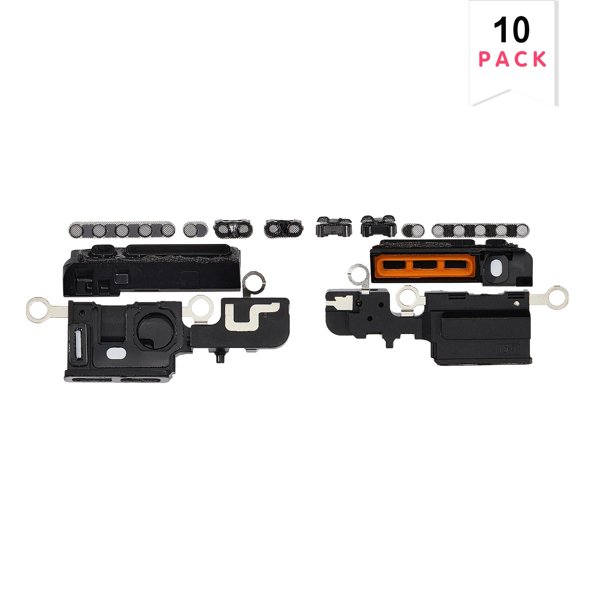 For Apple iPhone 16 Plus Loudspeaker And Microphone Mesh Black Compatible (10pcs)