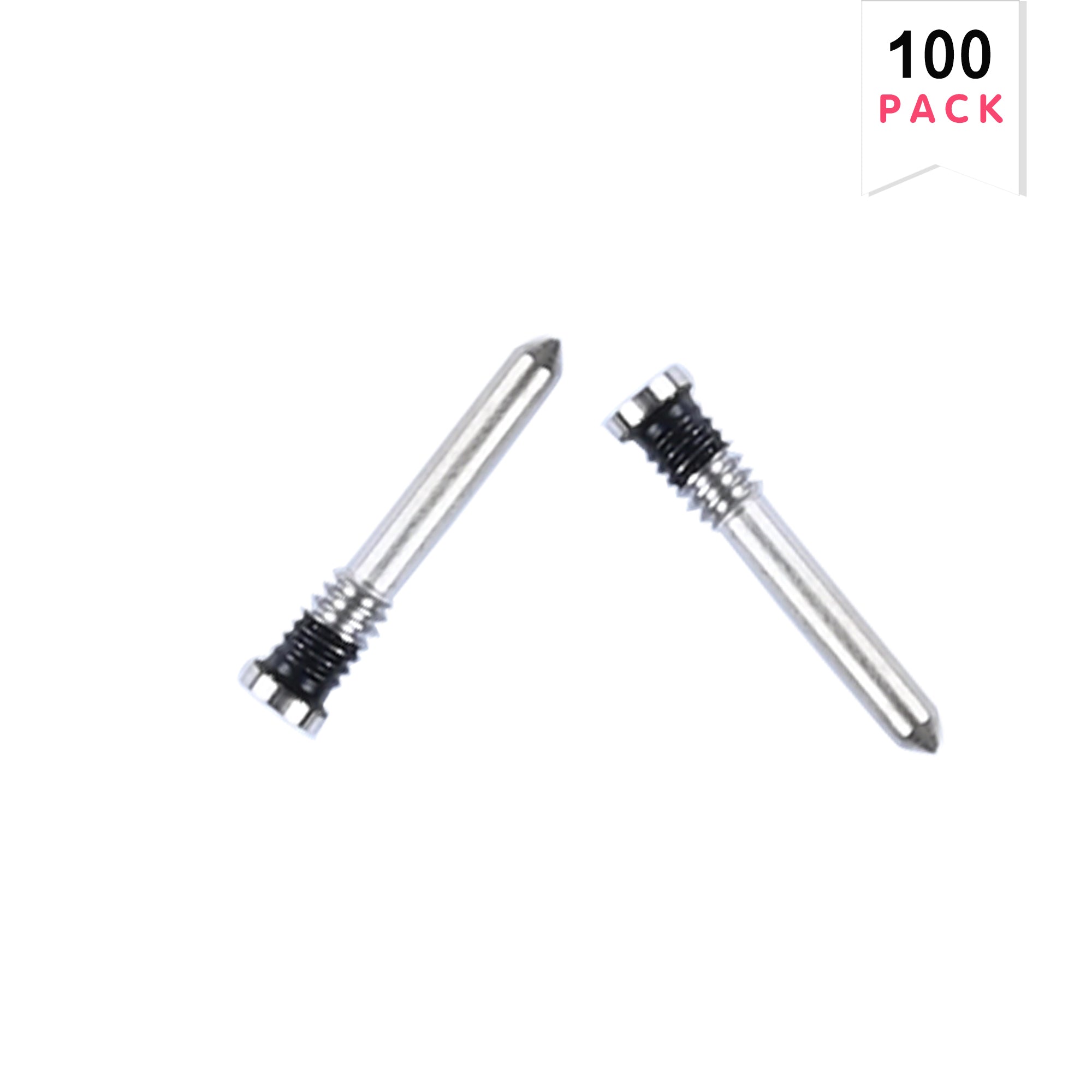 For iPhone 16, 16 Plus, 16 Pro, 16 Pro Max Bottom Screws Silver (100-Pack)