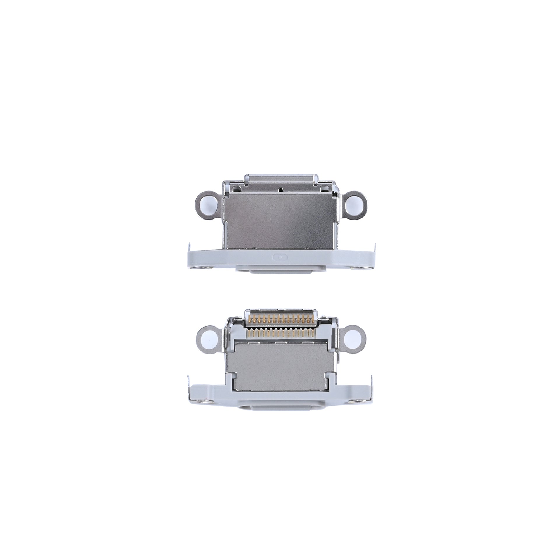 For Apple iPhone 15 Pro, 15 Pro Max System Charging Port White Titanium Compatible (10pcs)