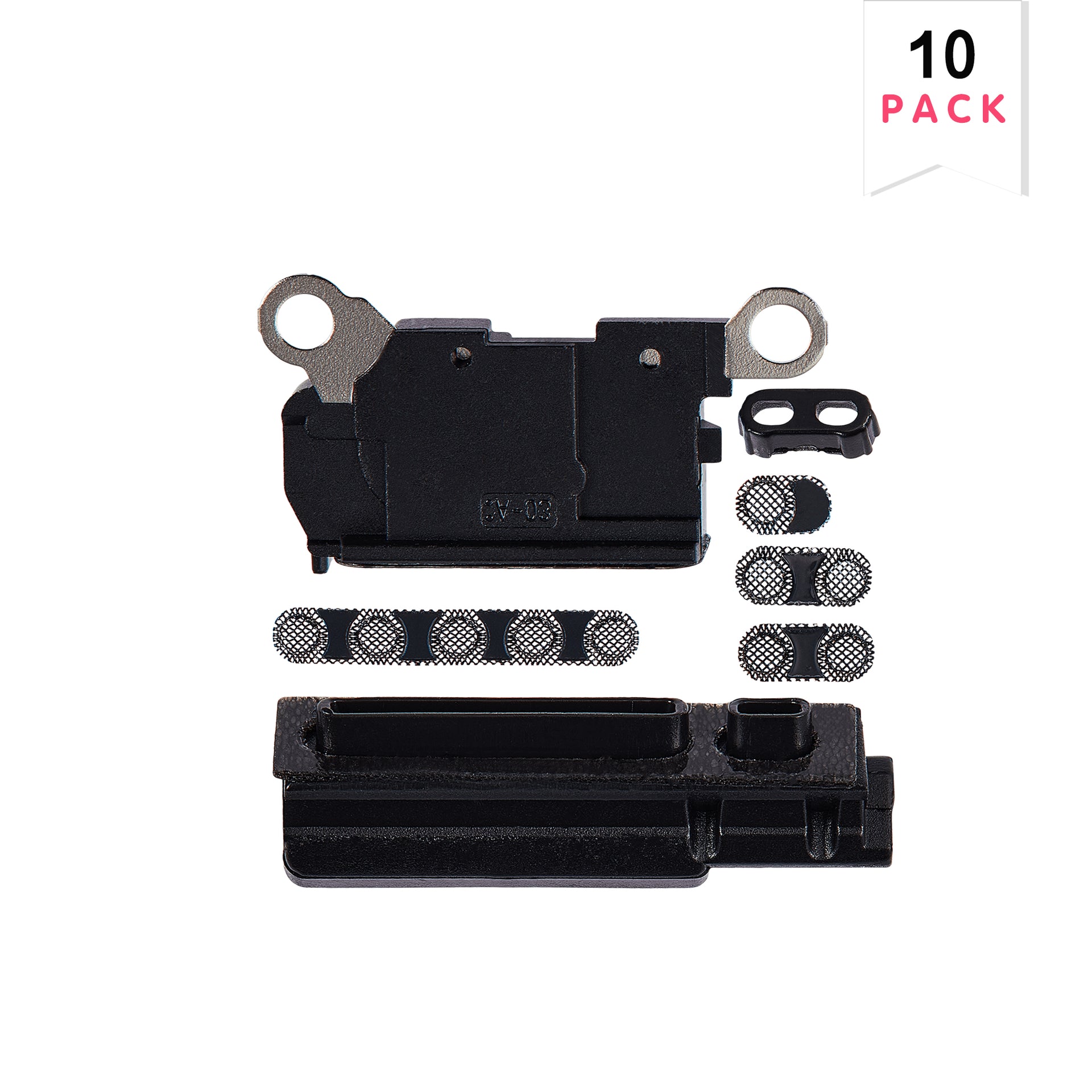 For Apple iPhone 15 Pro Max Loudspeaker And Microphone Mesh Black Titanium Compatible (10pcs)