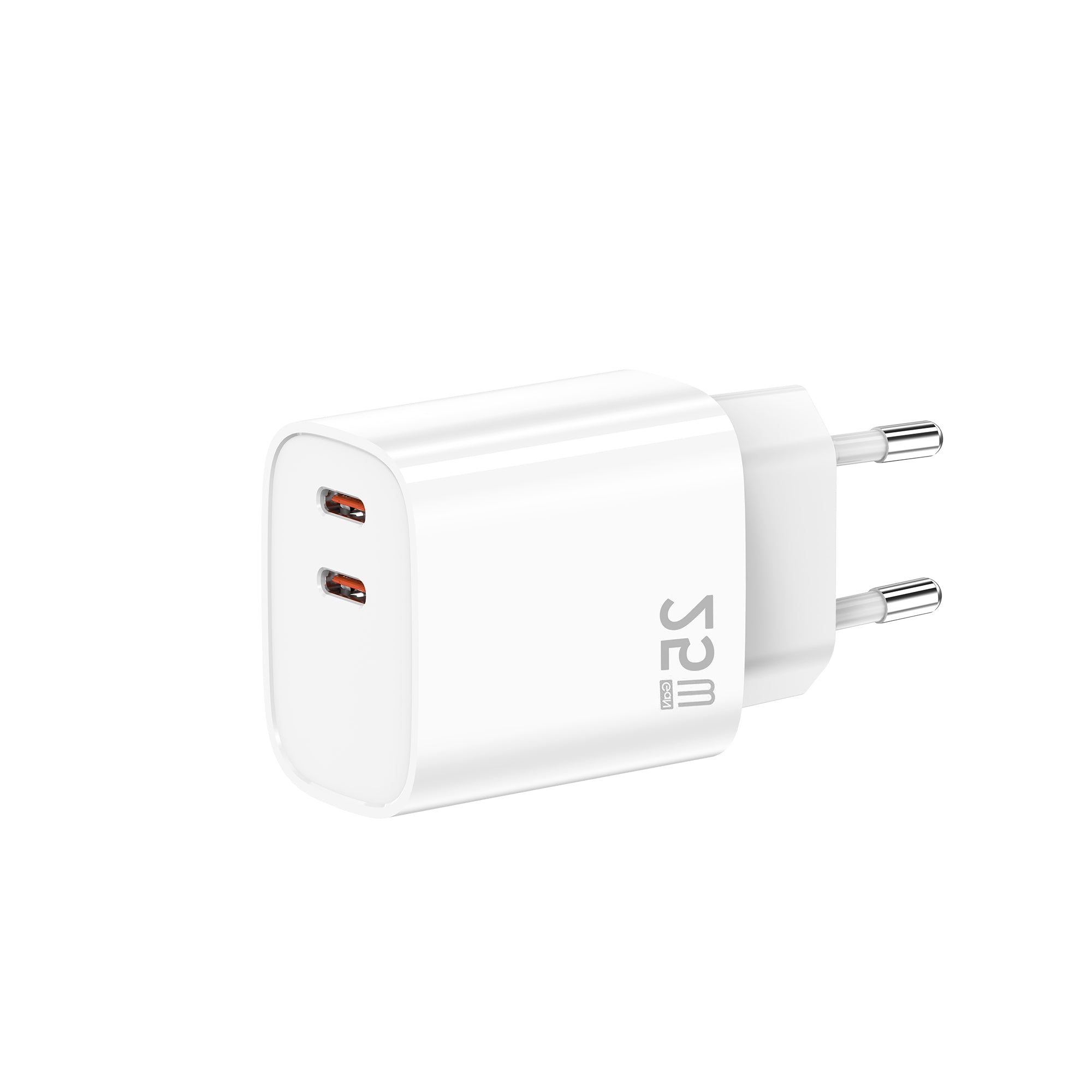 Fast Charging Adapter CH25WC Dual USB-C Ports 25W White Bulk