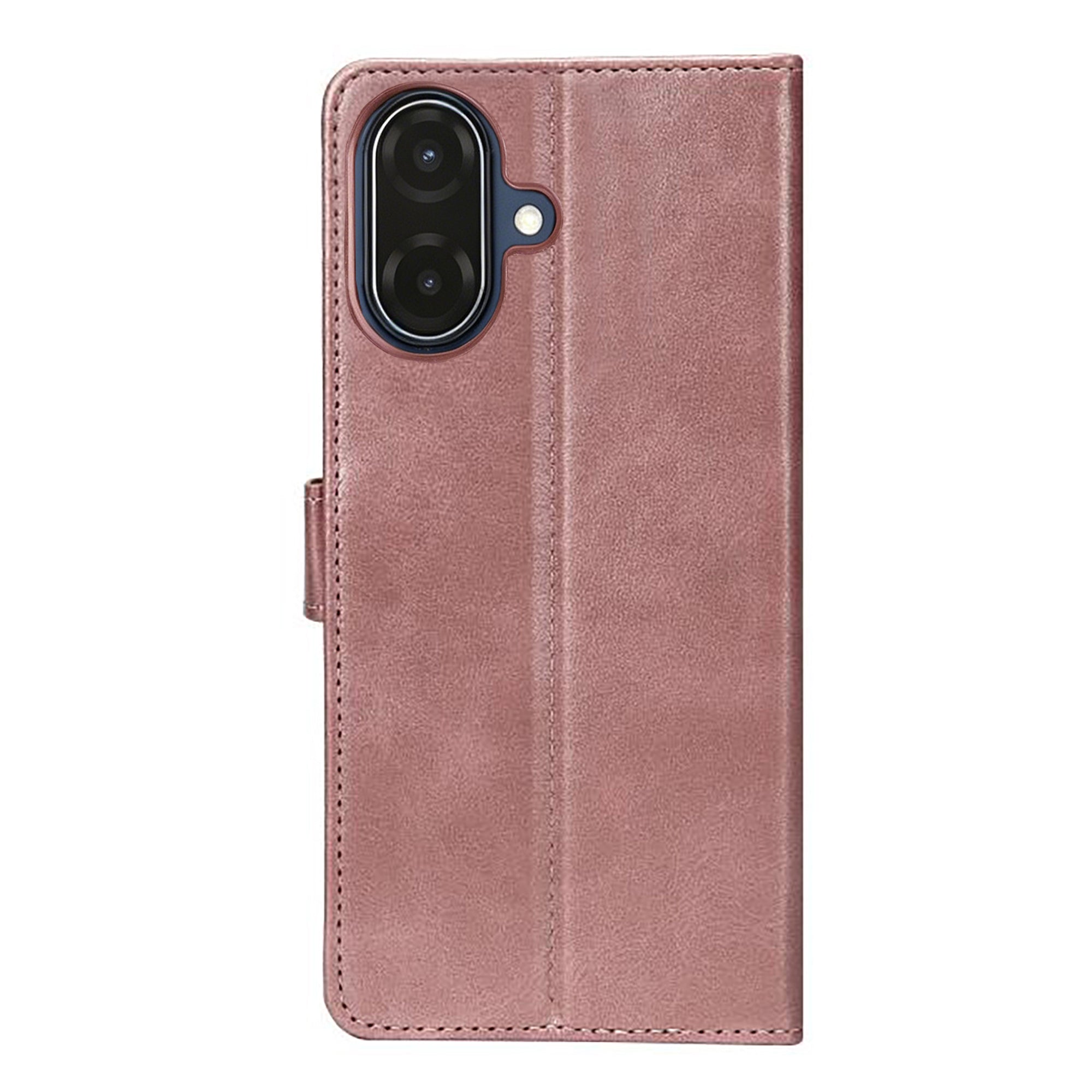 Rixus Bookcase For Samsung Galaxy A07, A08 Pink