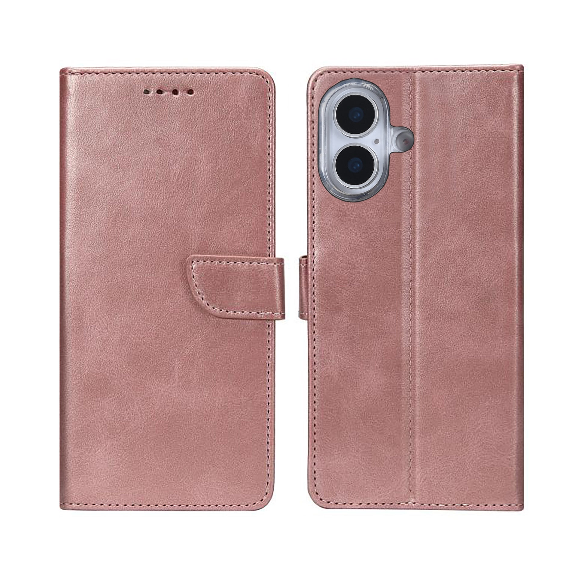 Rixus Bookcase For Apple iPhone 17 Pink