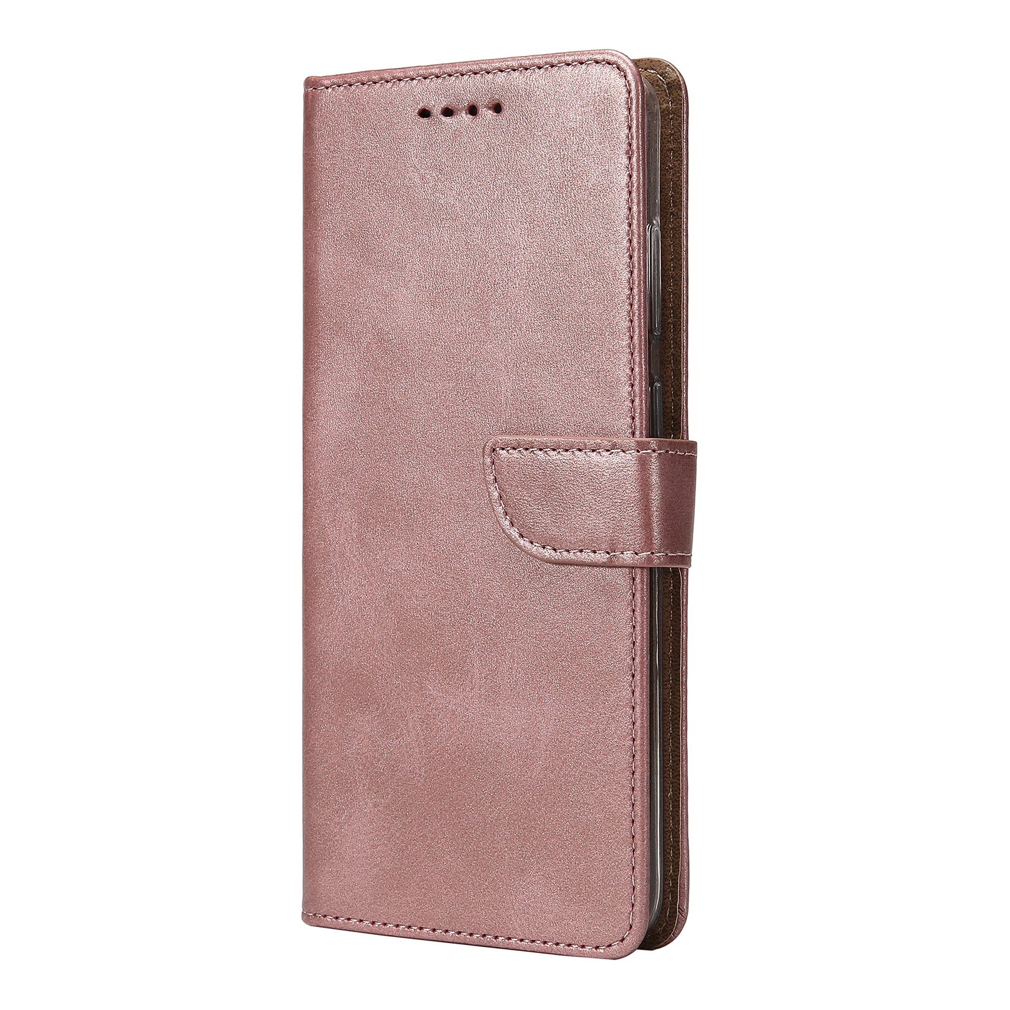 Rixus Bookcase For Samsung Galaxy A07, A08 Pink