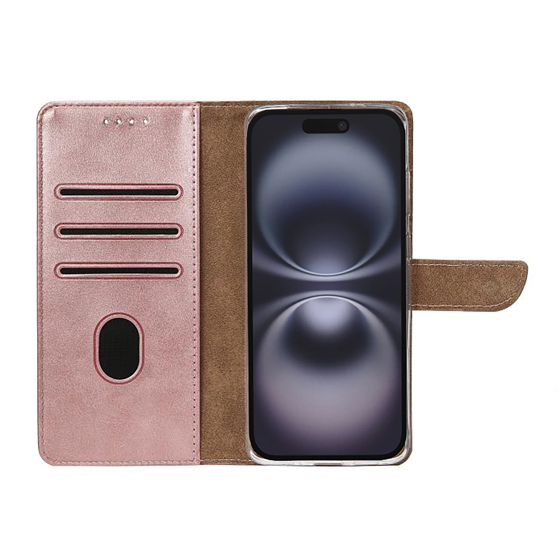 Rixus Bookcase For Apple iPhone 17 Pink