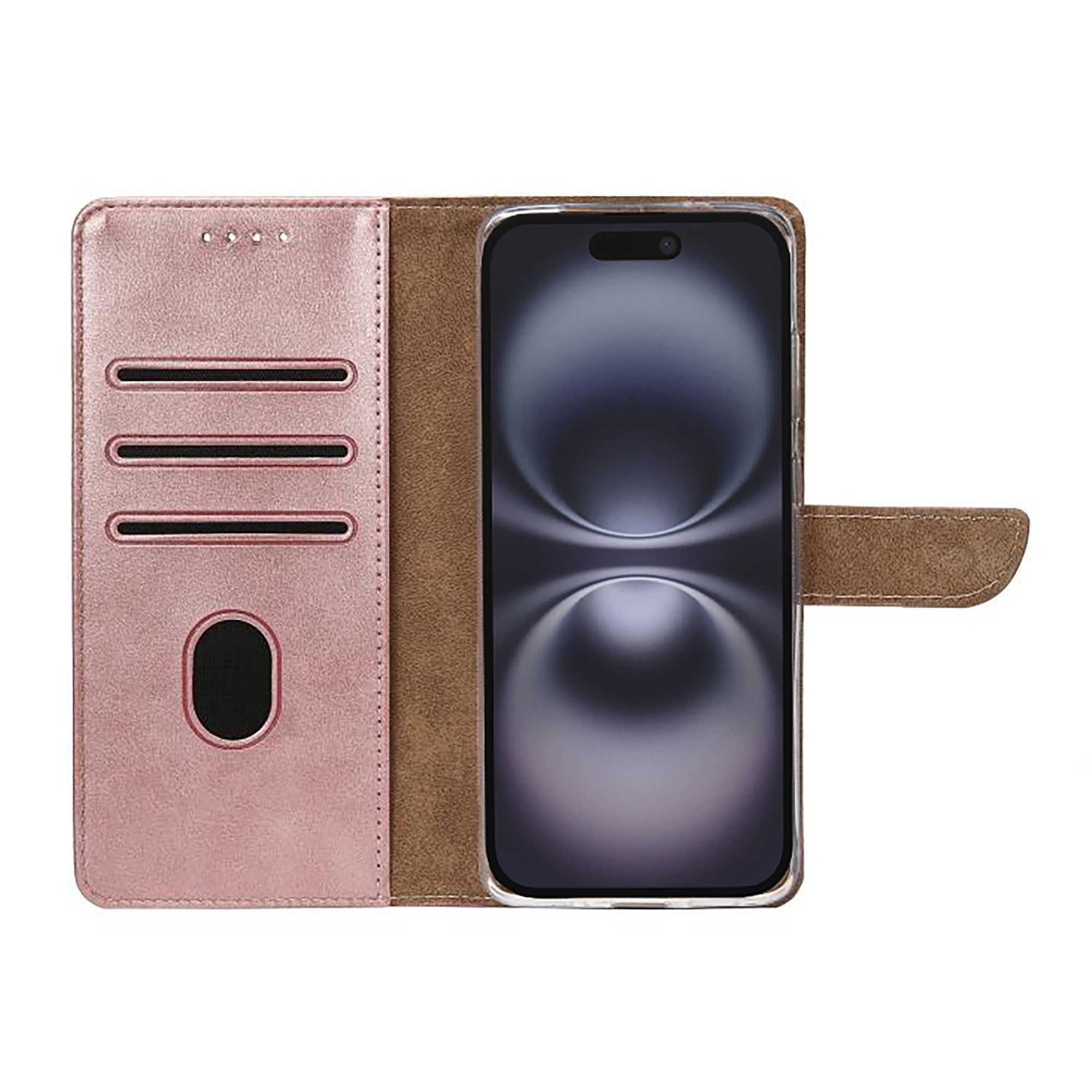Rixus Bookcase For Apple iPhone 17 Pink
