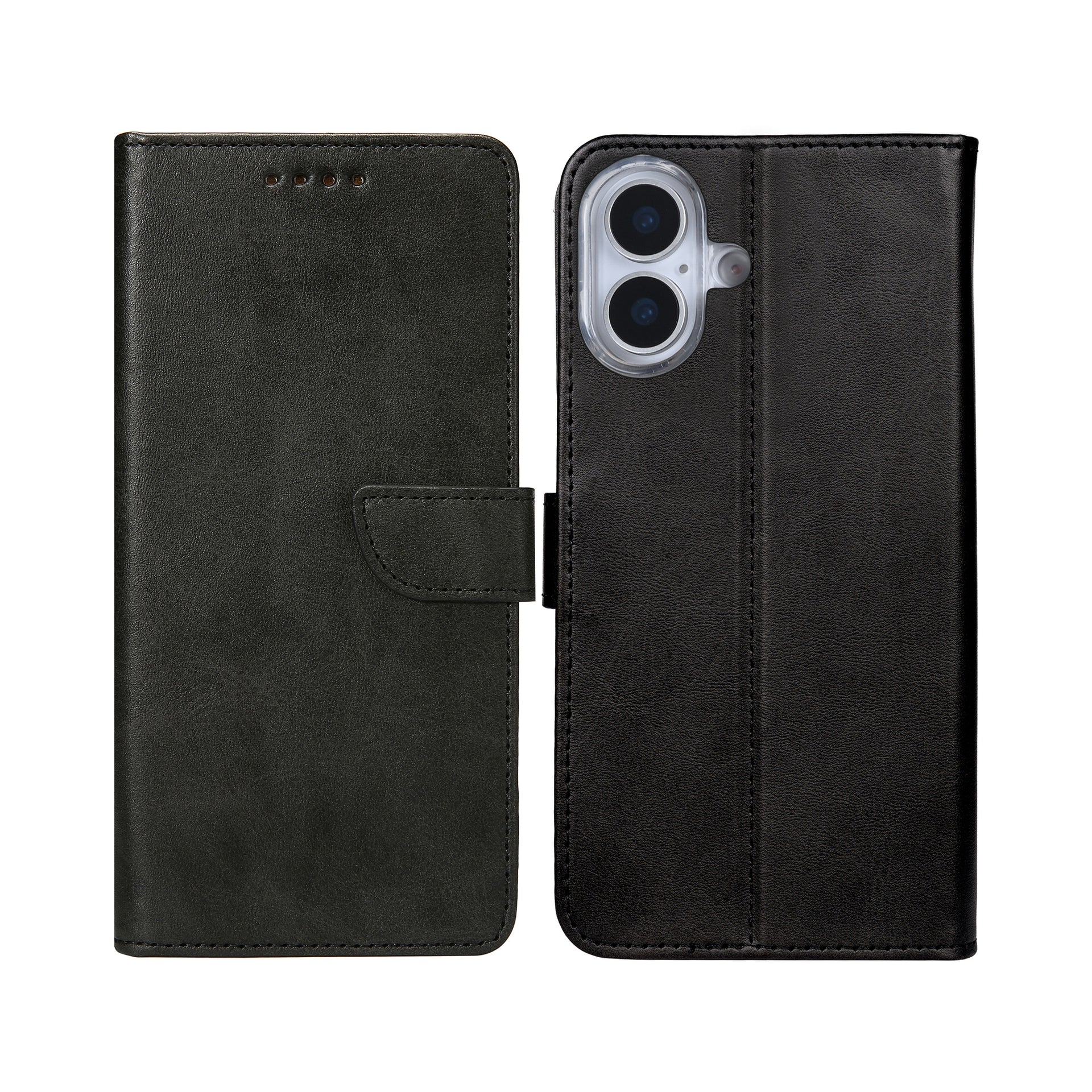 Rixus Bookcase For Apple iPhone 17 Black