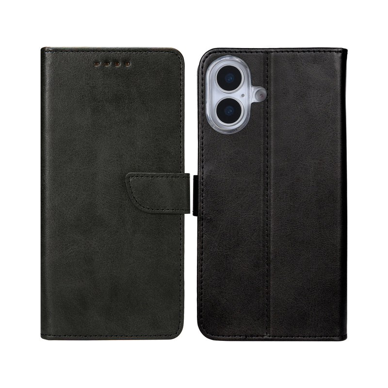 Rixus Bookcase For iPhone 17 Black