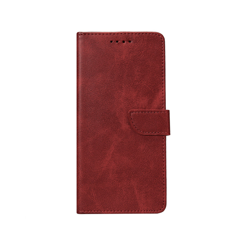 Rixus Bookcase For iPhone 17 Dark Red