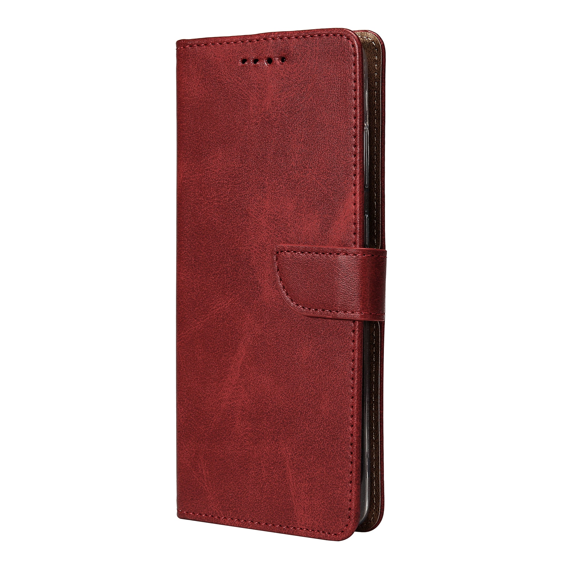 Rixus Bookcase For Apple iPhone 17 Dark Red