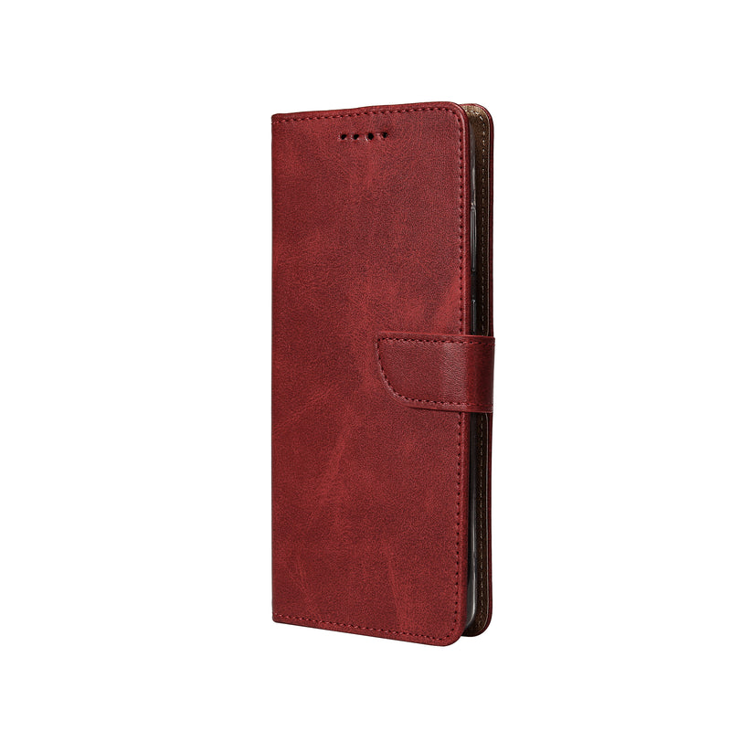 Rixus Bookcase For iPhone 17 Dark Red