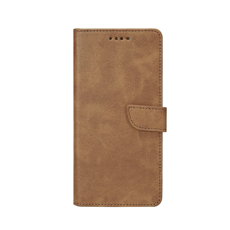 Rixus Bookcase For iPhone 17 Light Brown