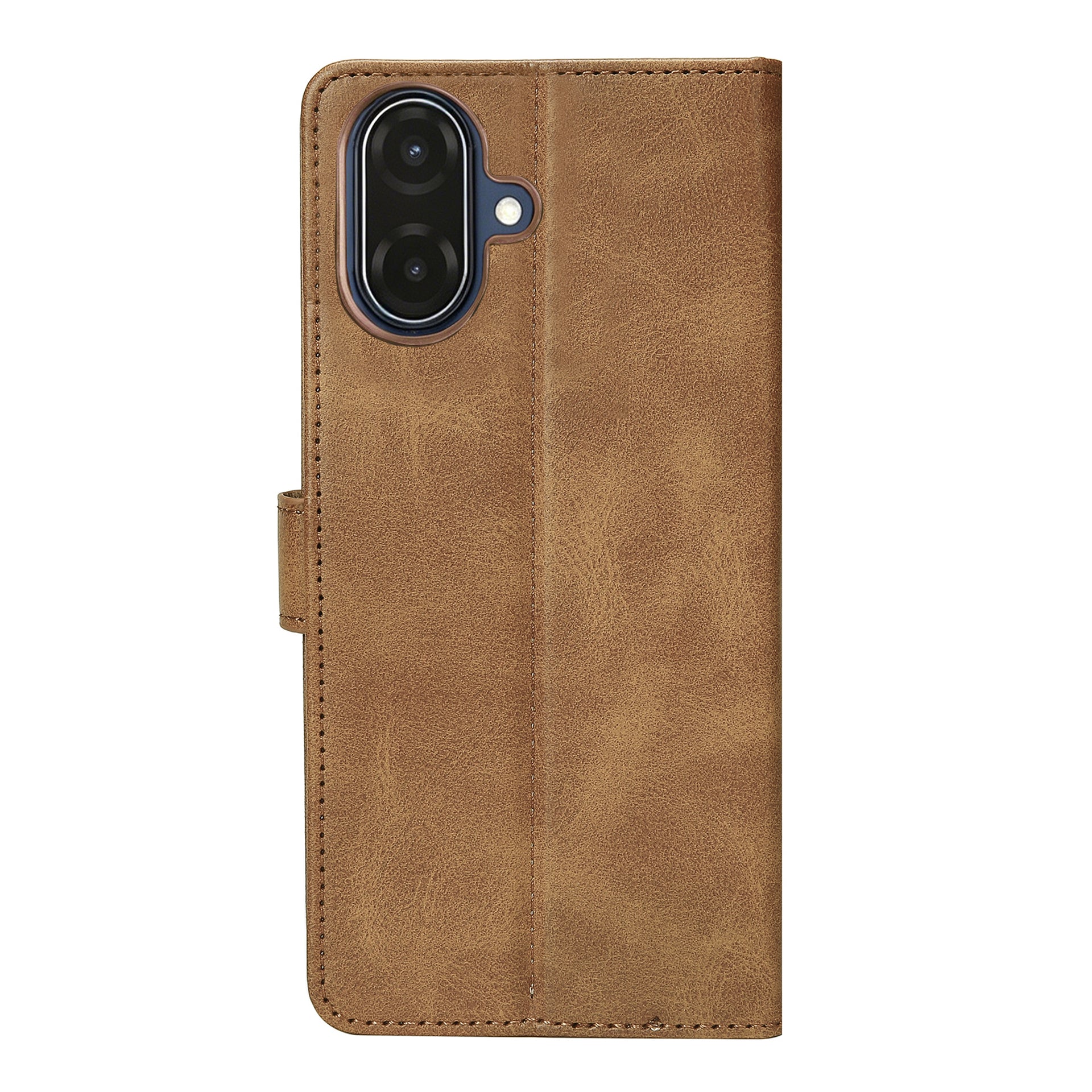 Rixus Bookcase For Samsung Galaxy A07, A08 Light Brown