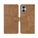 Rixus Bookcase For iPhone 17 Light Brown
