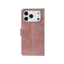 Rixus Bookcase For iPhone 17 Pro Pink